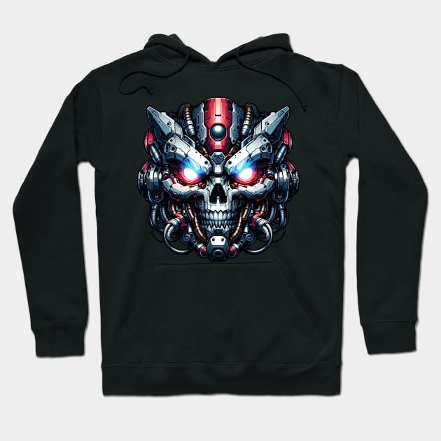 Biomech Skull S01 D88 Hoodie by Houerd